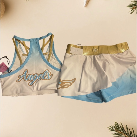 Top Gun Angels Cheer Outfit - Blue and Gold - Picture 2 of 2